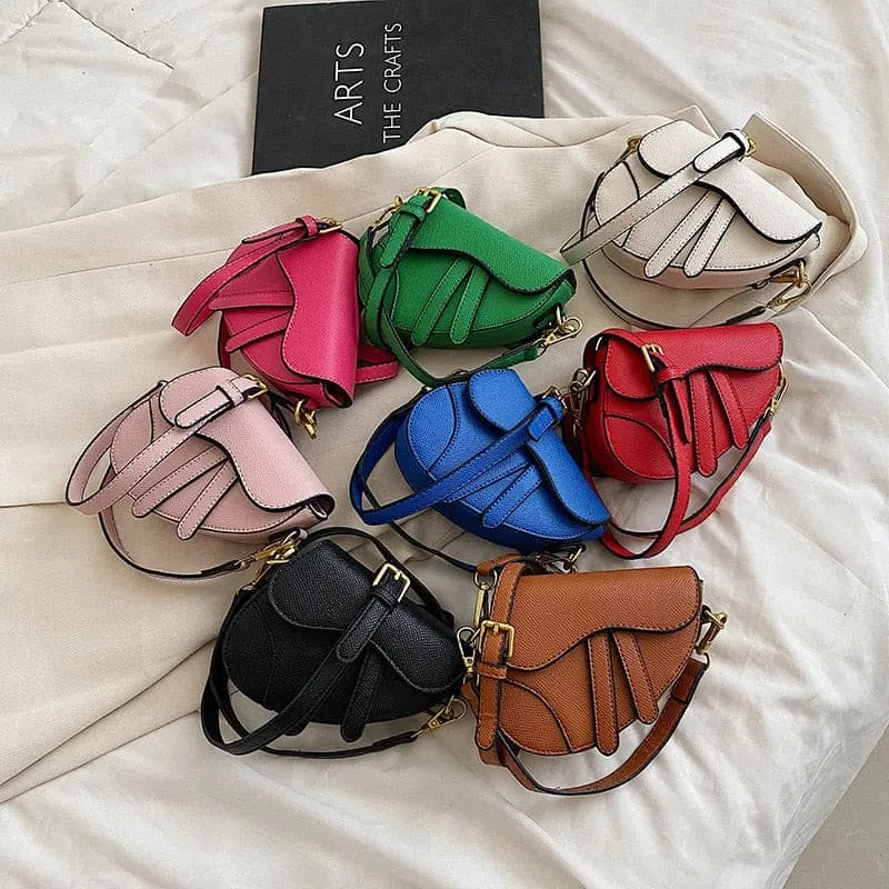 Toddler Girls Designer Bag - Mini Saddle Bag