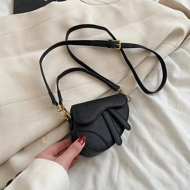 Toddler Girls Designer Bag - Mini Saddle Bag