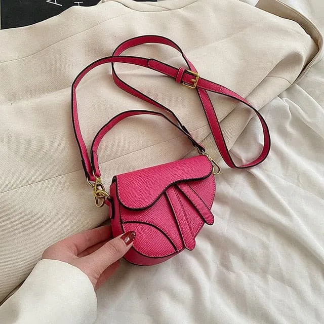 Toddler Girls Designer Bag - Mini Saddle Bag