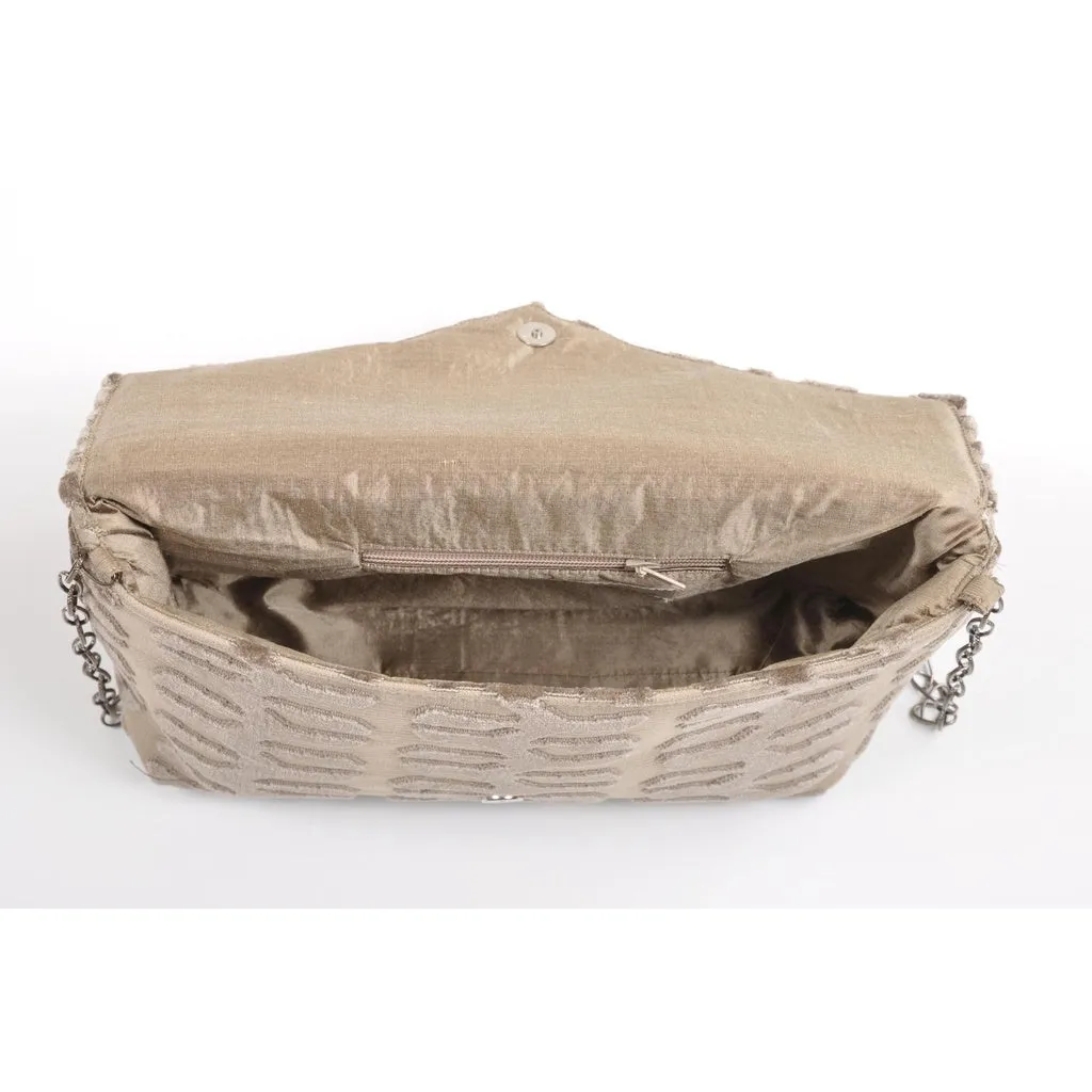 Totem Taupe envelope clutch