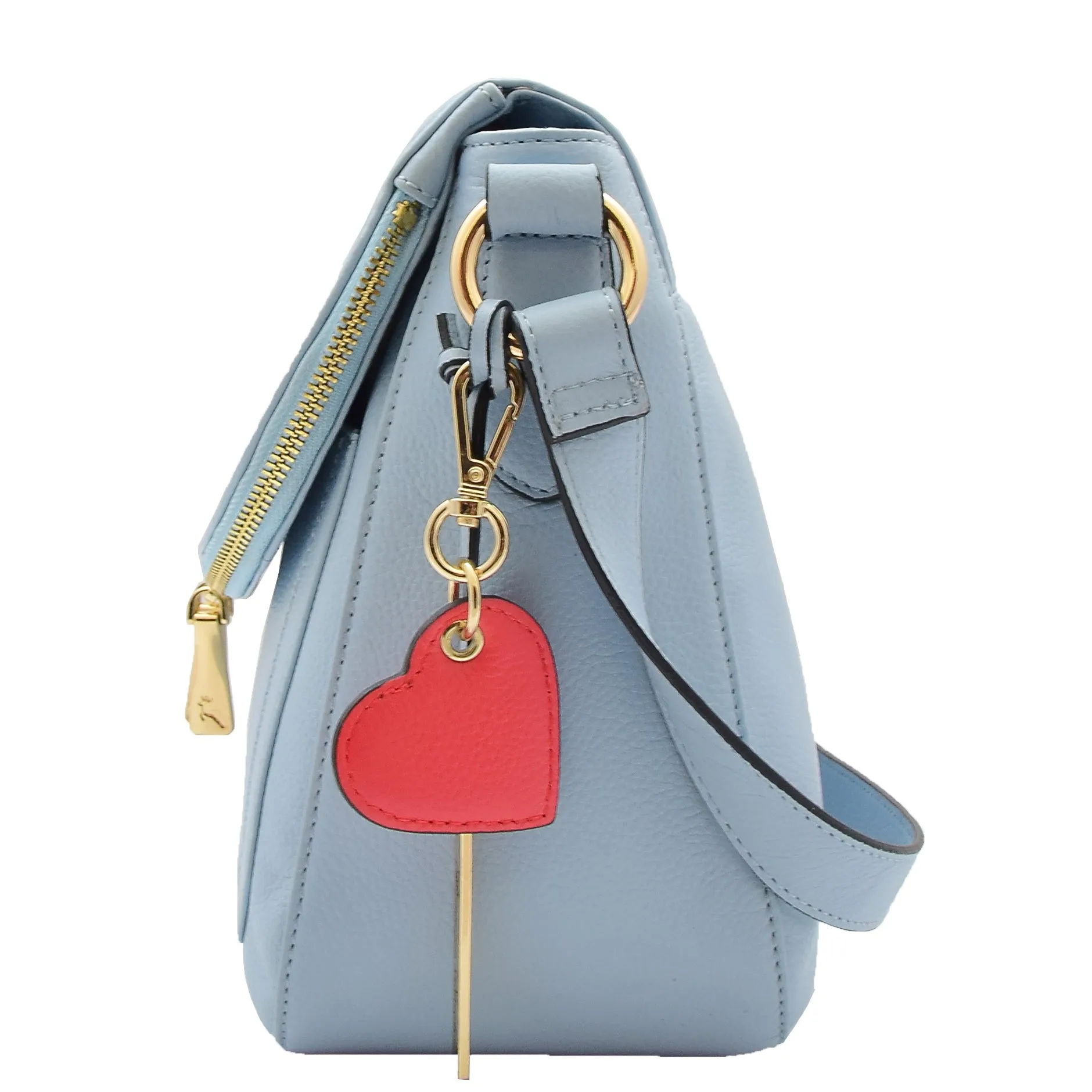 Womens Latest Real Leather Crossbody Bag Casual Messenger Fashion Handbag Clarice Sky Blue