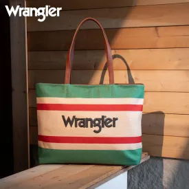 Wrangler Aztec Pattern Dual Sided Print Canvas Tote Bag - Green (WG159-8112GN)